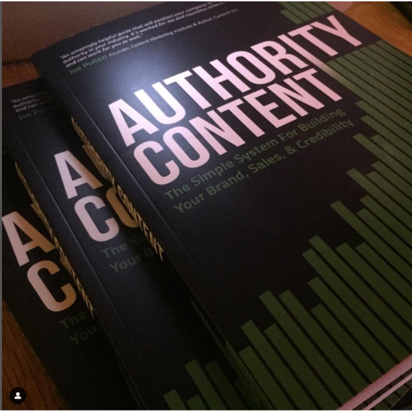 Authority Content Book by David Jenyns at Melbourne SEO Meetup South Melbourne