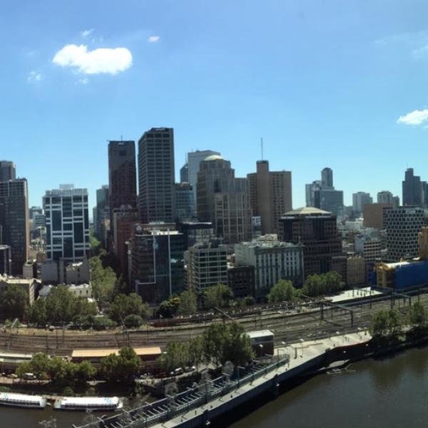 Melbourne Skyline from Southbank Victoria Australia