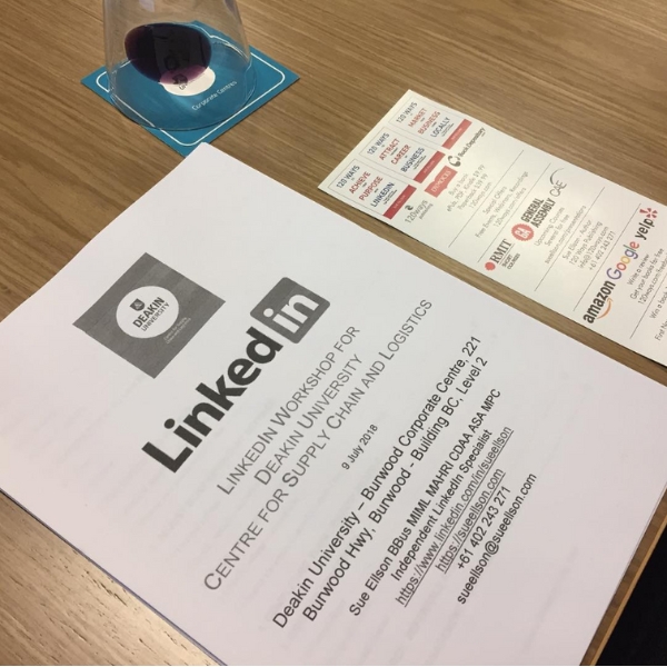 LinkedIn Workshop at Deakin University Burwood