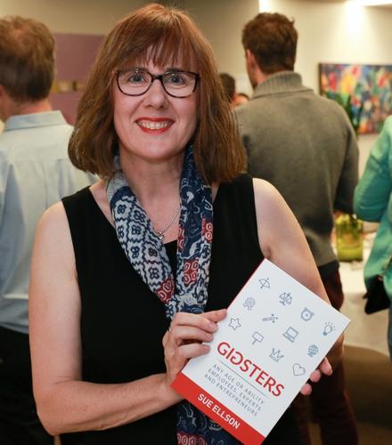 Sue Ellson Author with Gigsters Book