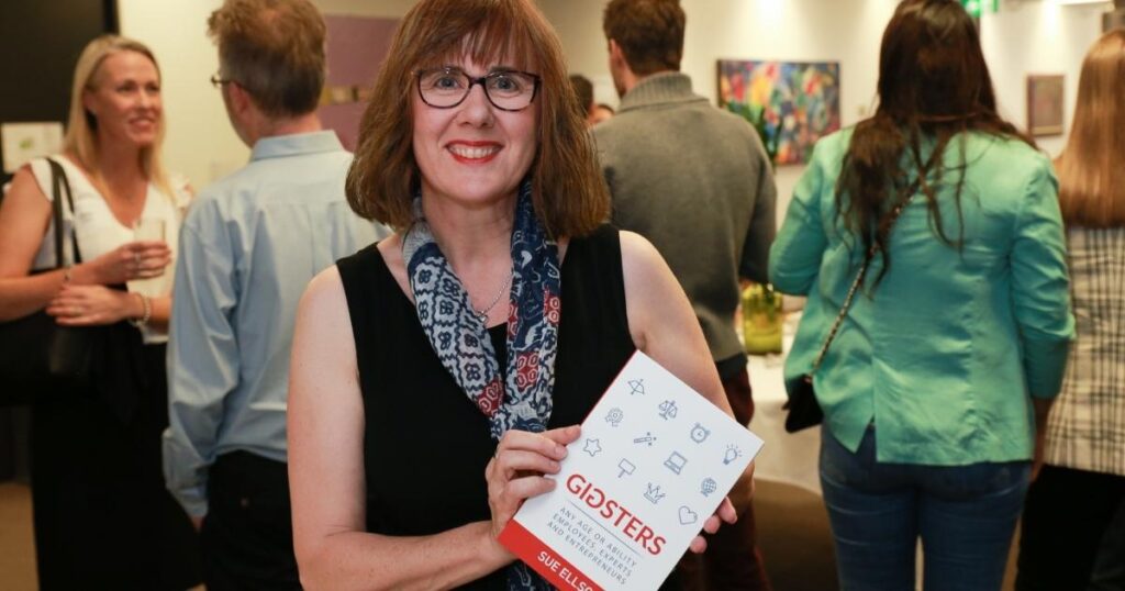 Sue Ellson with Gigsters Book