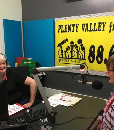 Sue Ellson at Plenty FM on the Arts a Plenty Show with Denise Kuchmar