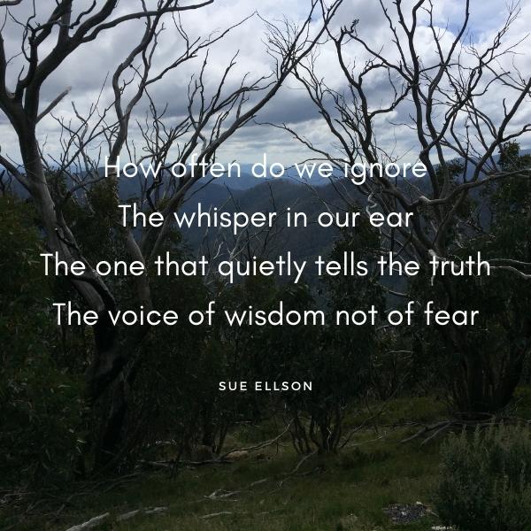 Internal Wisdom Poem By Sue Ellson View from Mount Hotham Victoria Australia