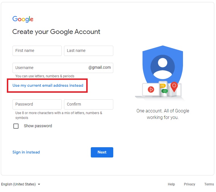 How To Create A Google Account With Your Own Email Address By Sue Ellson