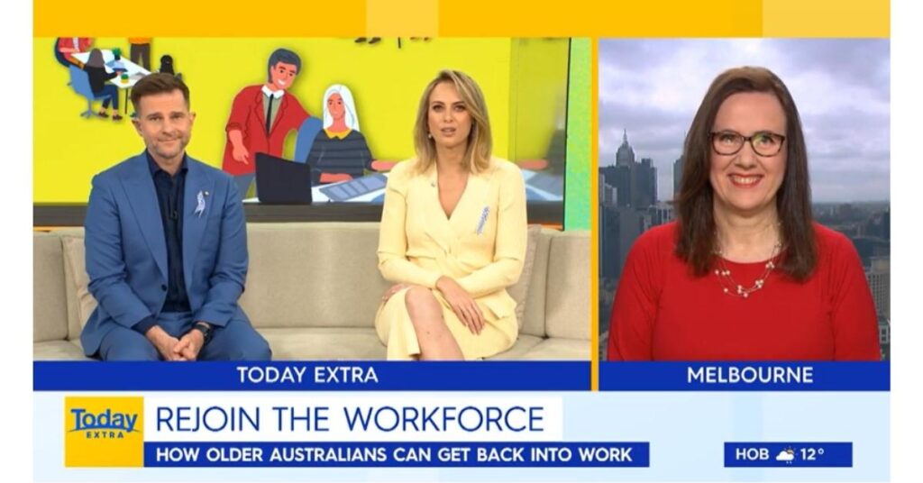 Mature Age Workers and Ageism Today Extra Channel Nine Segment with David Campbell Sylvia Jeffreys and Sue Ellson 29 September 2022