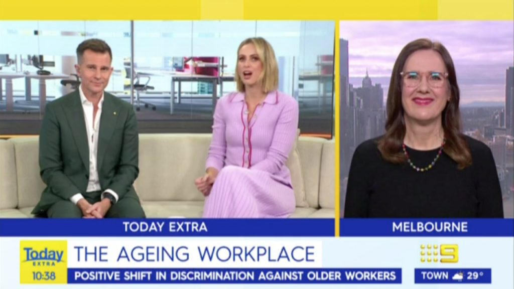 The Ageing Workplace Today Extra Channel 9 Sue Ellson David Campbell Sylvia Jeffreys