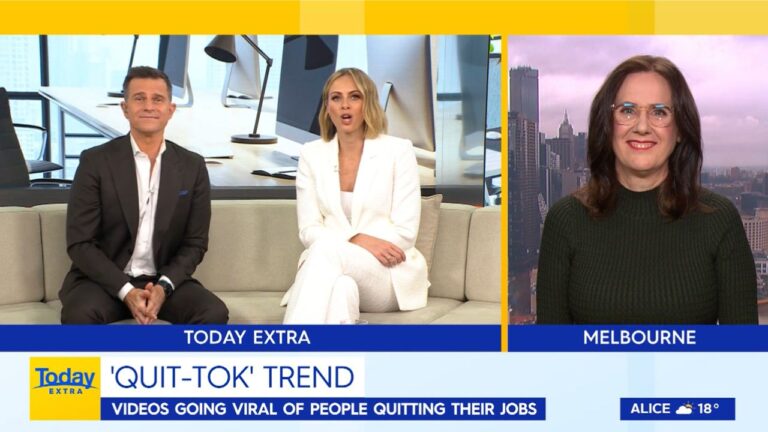 QuitTok Live Quitting Online On Channel 9 Today Extra Sue Ellson