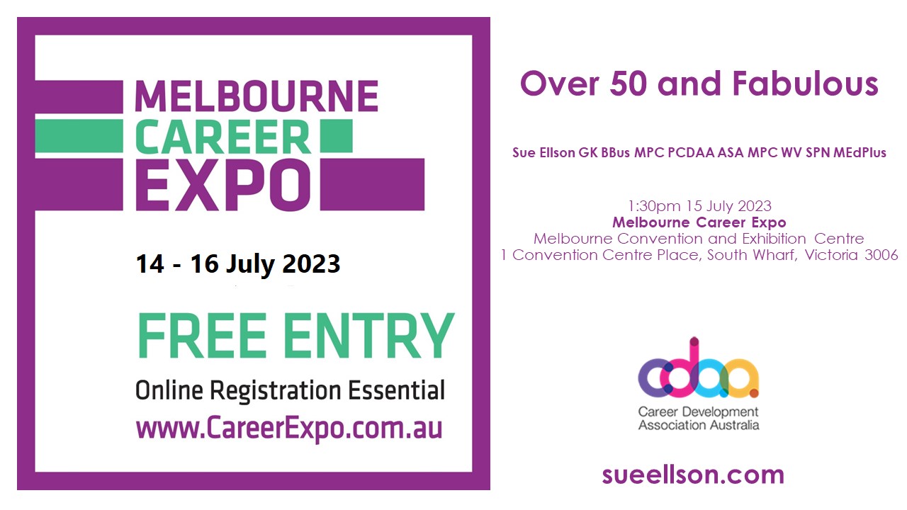 Over 50 And Fabulous At Melbourne Career Expo Sue Ellson