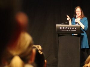 Sue Ellson at Sofitel Melbourne for Australian Childcare Alliance Summit