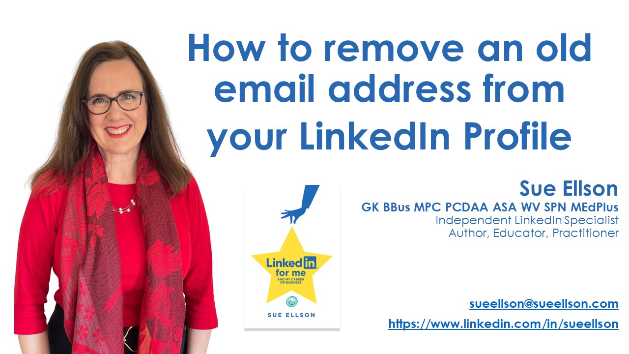 remove email address from linkedin profile