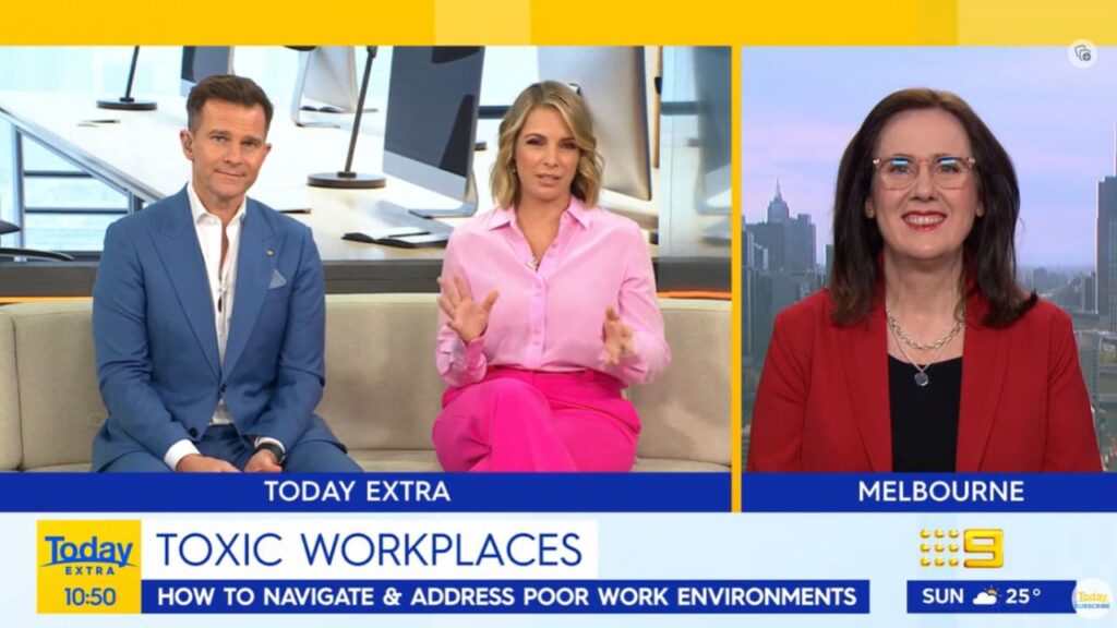 Toxic Workplaces Channel 9 Today Extra Channel 9 David Campbell Belinda Russell Sue Ellson