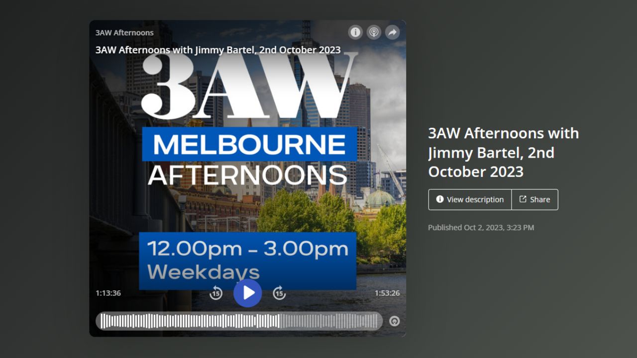 VCE Exams on 3AW 693 AM Radio Melbourne with Jimmy Bartel - Sue Ellson