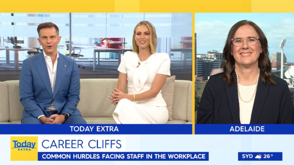 Career Cliffs on Channel 9 Today Extra with David Campbell Sylvia Jeffreys and Sue Ellson