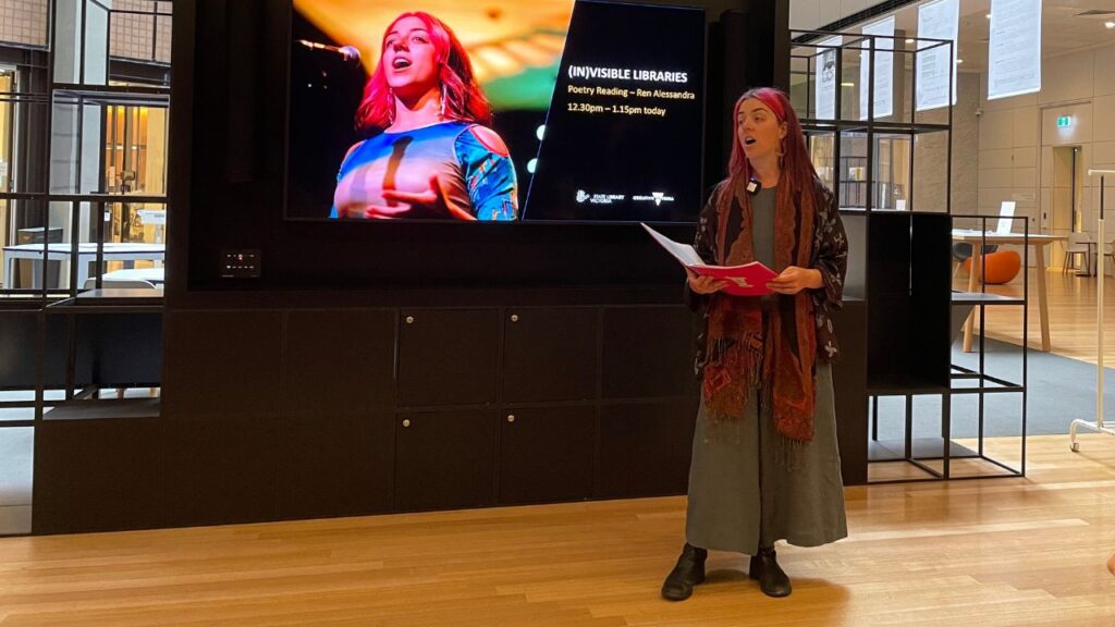 Ren Alessandra at In(Visible) Libraries Project at State Library of Victoria