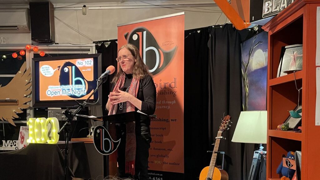 Busybird Publishing Open Mic Night #102 Sue Ellson Author and Poet