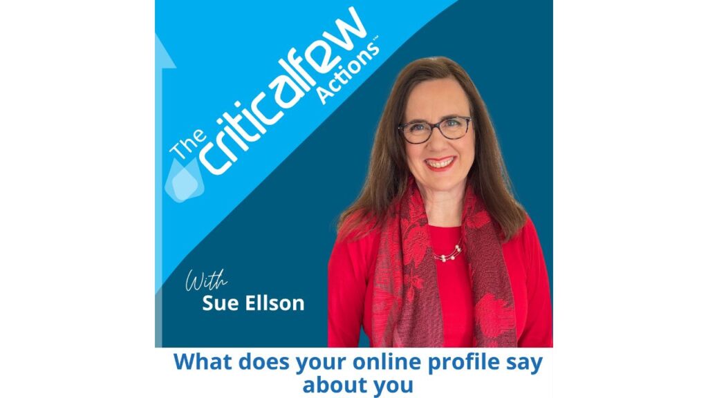 What does your online profile say about you on The Critical Few Actions Podcast with John Downes and Sue Ellson