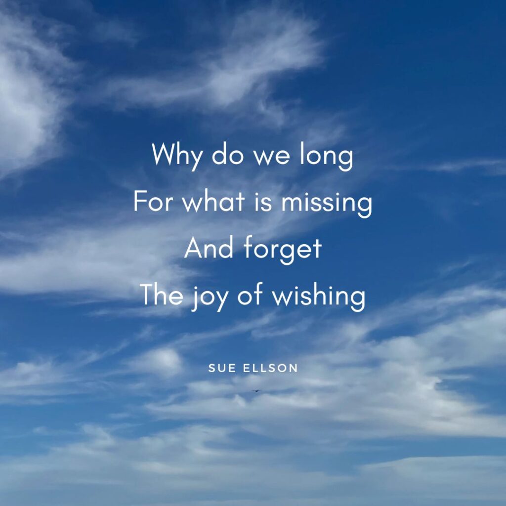 Yearning Poem By Sue Ellson