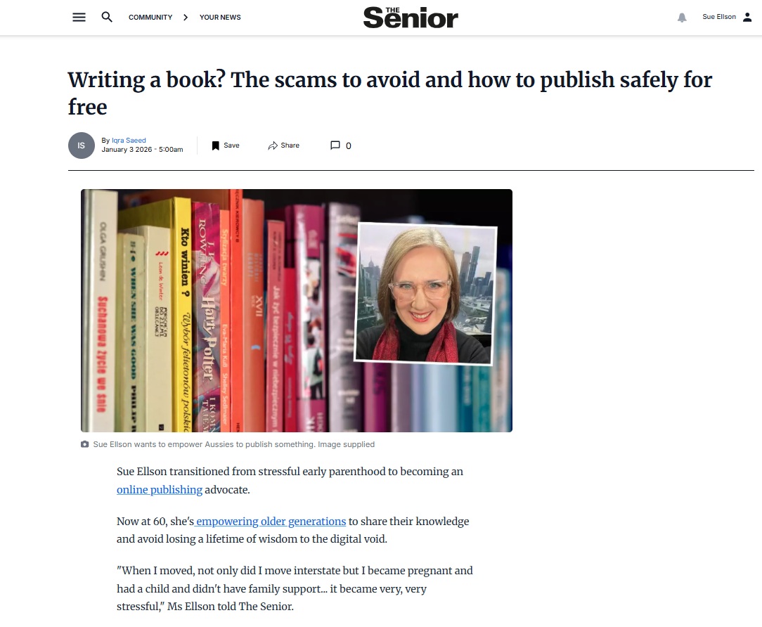 The Senior Newspaper Writing a book. The scams to avoid and how to publish for free by Iqra Saeed