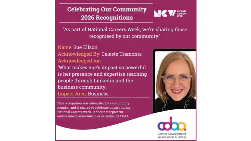 Career Development Association of Australia CDAA Celebrating our Community 2026 Recognitions National Careers Week