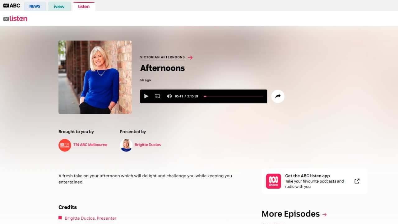 Sacked from a job on ABC Radio Melbourne 774AM Afternoons with Brigitte Duclos and Sue Ellson
